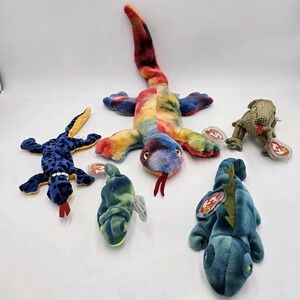 Ty Beanie Babies Reptile 5 Plush Stuffed Animal Iggy Lizzy Scaly